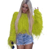 Women’s Knitted Tassel Pullover Solid Handmade  Sweaters Long Sleeve