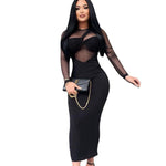 sexy mesh bodycon dress