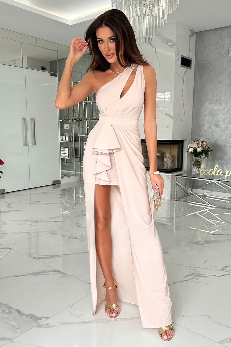 elegant one shoulder dress