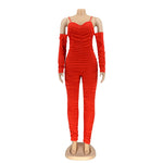 Women 2023 Autumn Winter Solid Sexy Long Sleeve Sling Jumpsuit