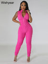 Stretch Pencil Pants Jumpsuits