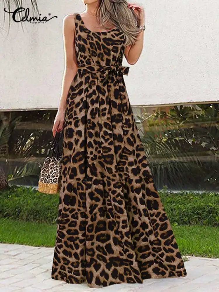 Leopard Print Maxi Dress