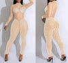 Sexy Women's Solid Color Mesh Jumpsuits