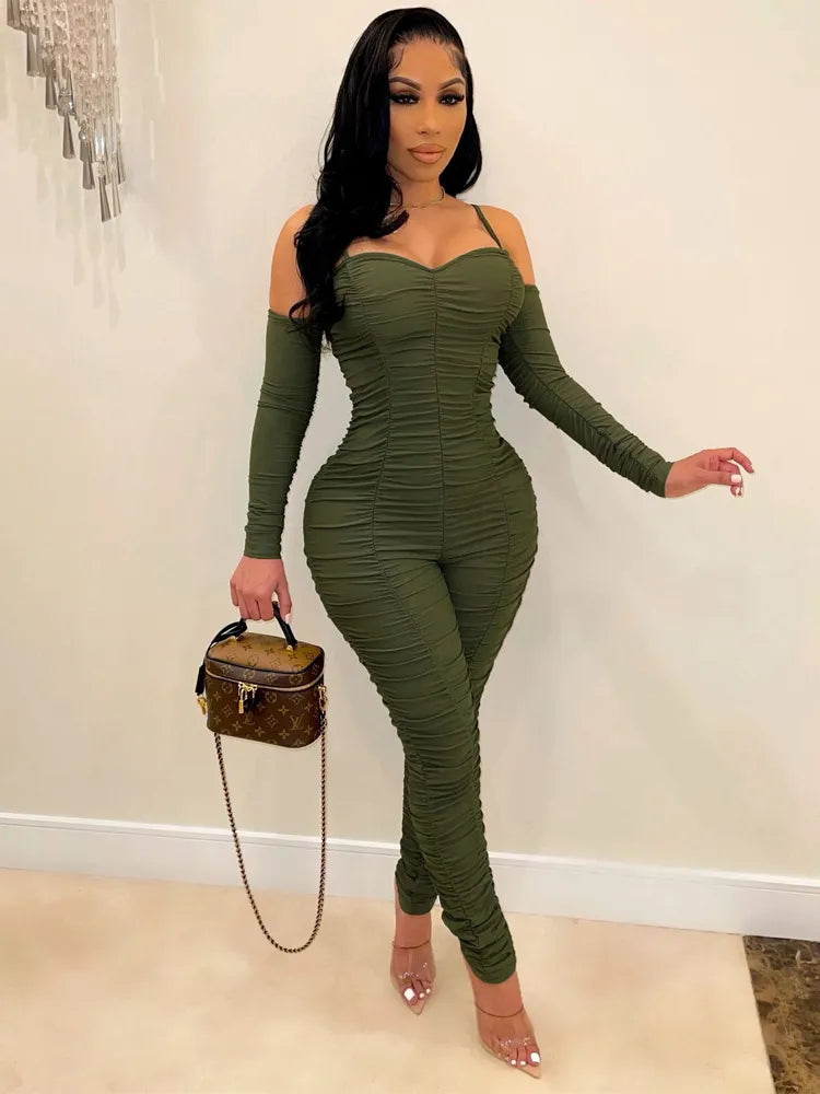 Sexy Long Sleeve Sling Jumpsuit