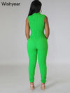 Stretch Pencil Pants Jumpsuits