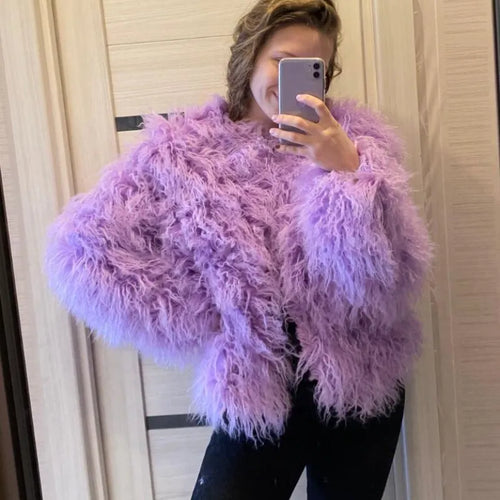 Women Faux Fur High Quality Fluffy Short Coat