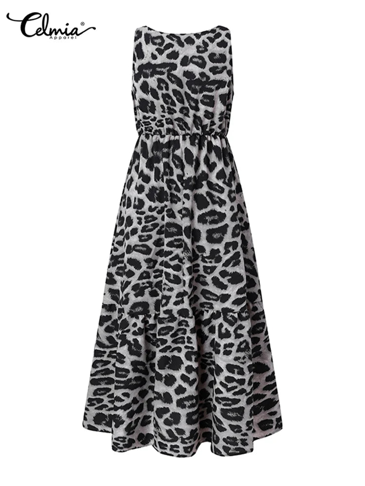 Leopard Print Maxi Dress