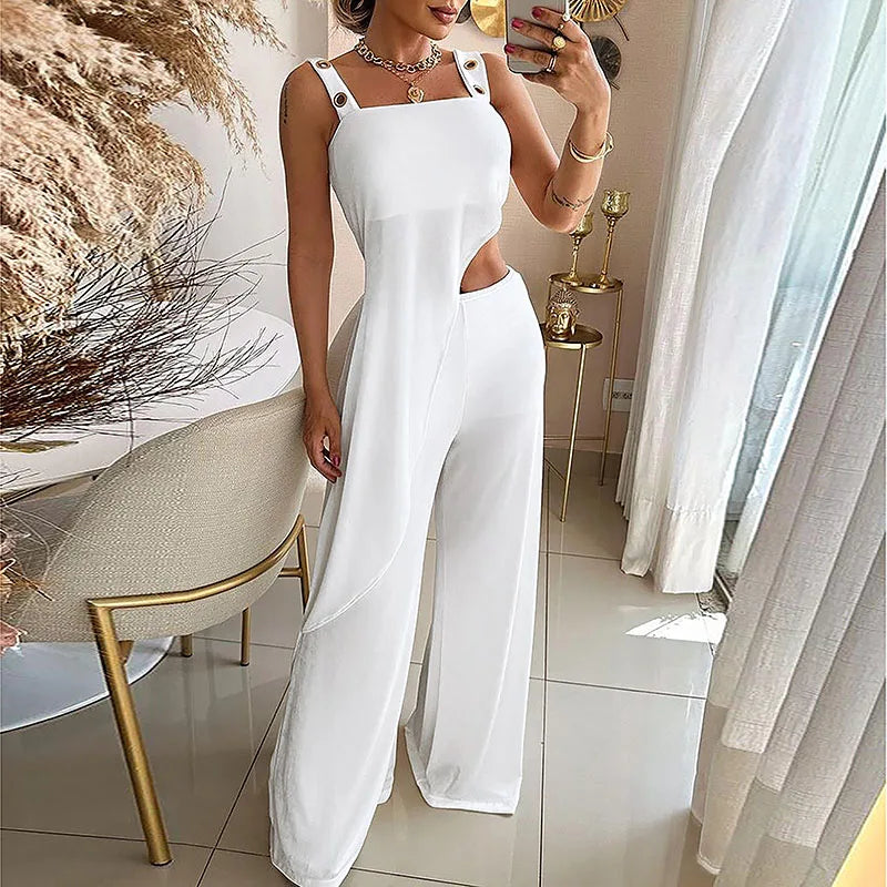 Sexy Irregular Top And Trousers Jumpsuits