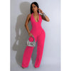 Women's One Pieces Halter Back Jumpsuits