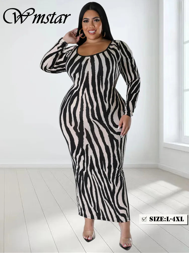 Curvy Long Sleeve Solid V Neck Casual Dress