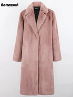 Women Long Thick Warm Soft Colored Winter Coat