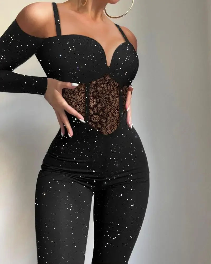 Women Spring Elegant Long Sleeve Jumpsuit