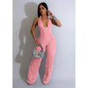 Women's One Pieces Halter Back Jumpsuits