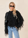 Tassel Loose Women Fashion Long Sleeve O-neck Sweater