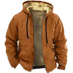 Men's Zipper Coat Long Sleeve Color Block Patchwork Winter Jacket