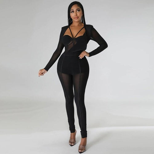 Sexy One Piece Long Sleeve Jumpsuits