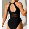 Black Sexy Net One Piece Push Up Swimsuits