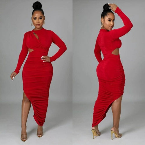 Women Long Sleeve Sexy Bodycon Dresses