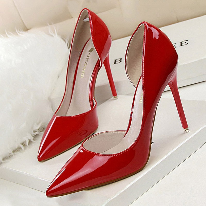 Women’s  Patent Leather 2022  Sexy Party   High Heels Shoes