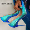 Woman’s  Snake Printed High Heel Shoes