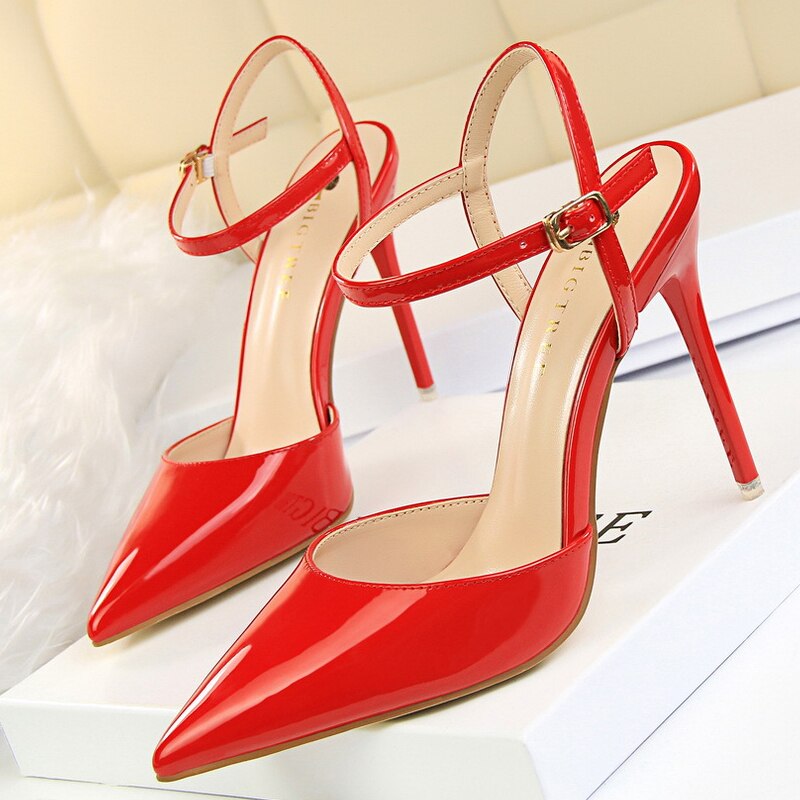 Women’s  Patent Leather 2022  Sexy Party   High Heels Shoes