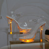 Women Light Up Glowing  Luminous Clear  Platform  LED High Heel Transparent   Shoes