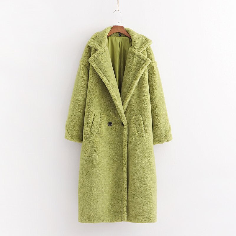 Women Teddy Faux Fur Long Vintage Winter Coats