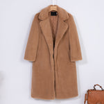 New Women Winter Warm Faux Fur  Turn Down Collar  Warm Coats