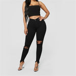 Women’s  Ripped  Slim Denim  Casual Skinny Pencil Pants