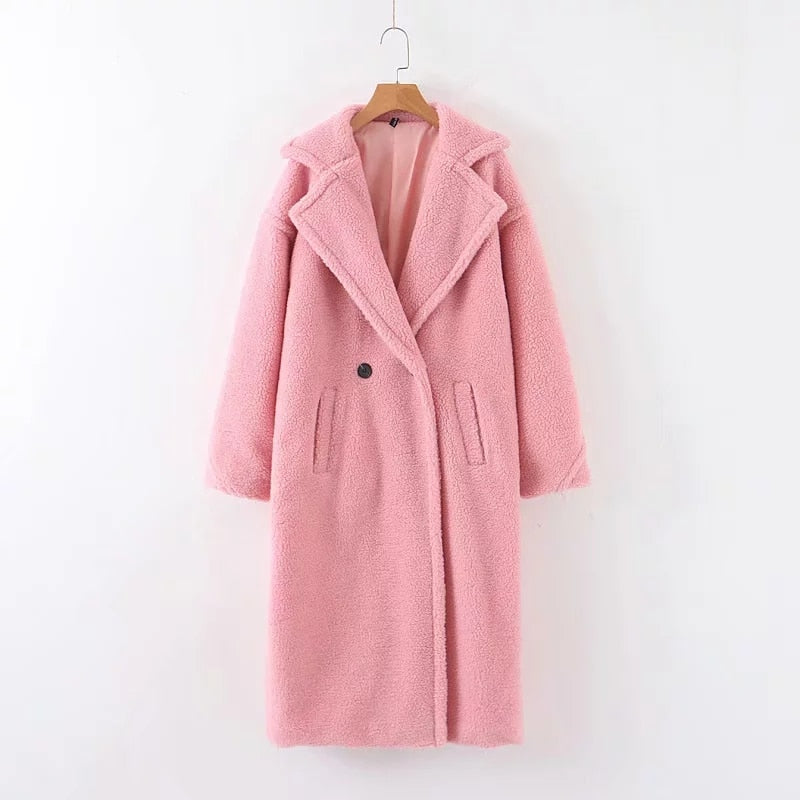 Women Teddy Faux Fur Long Vintage Winter Coats