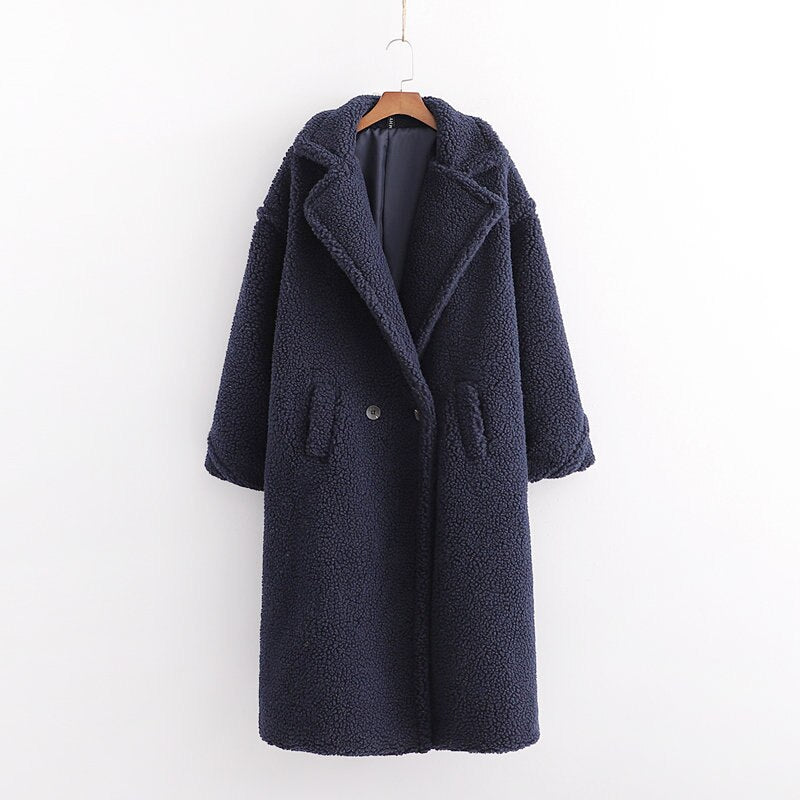 Women Teddy Faux Fur Long Vintage Winter Coats